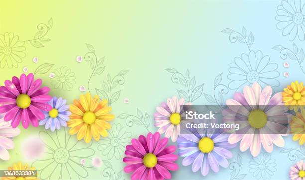 Spring Fount Background Spring Background Stock Illustration - Download Image Now - Flower ...