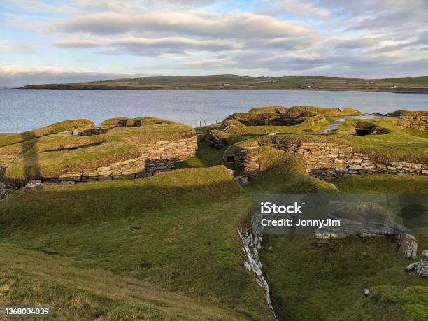 Neolithic Village Skara Brae Orkney Stock Photo - Download Image Now - Skara Brae, Orkney Islands, Old Ruin