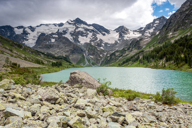 istock Fragment of a mountain lake 1368035389