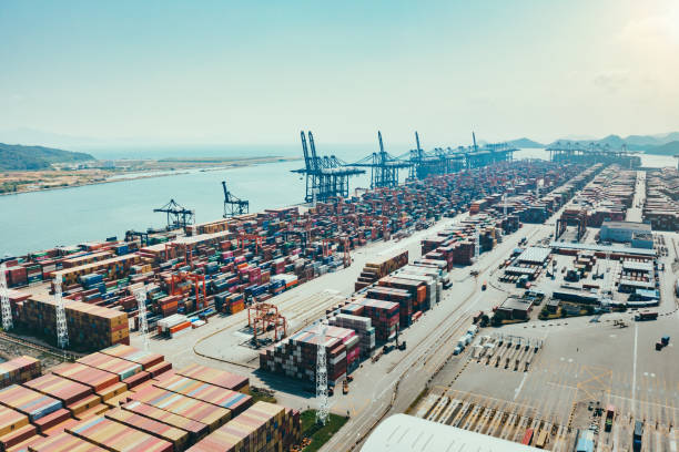 istock shipping containers in Shenzhen, China 1368040965