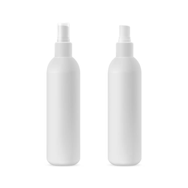 istock Vector mockup of a white container for face cosmetics. Realistic 3D illustration of a plastic bottle with a transparent cap for moisturizing lotion, tonic. Front view. 1368043701