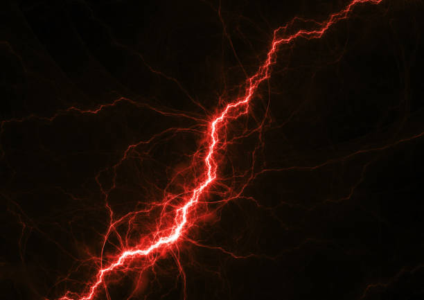 istock Burning hot plasma lightning, abstract energy and electricity background 1368045231