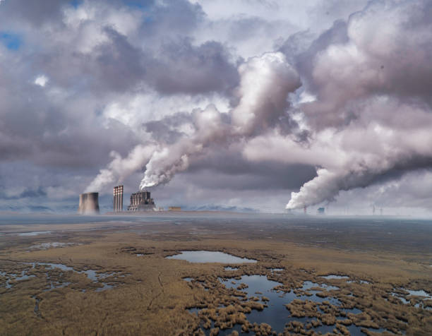 istock Coal power plant and environmental pollution 1368048517
