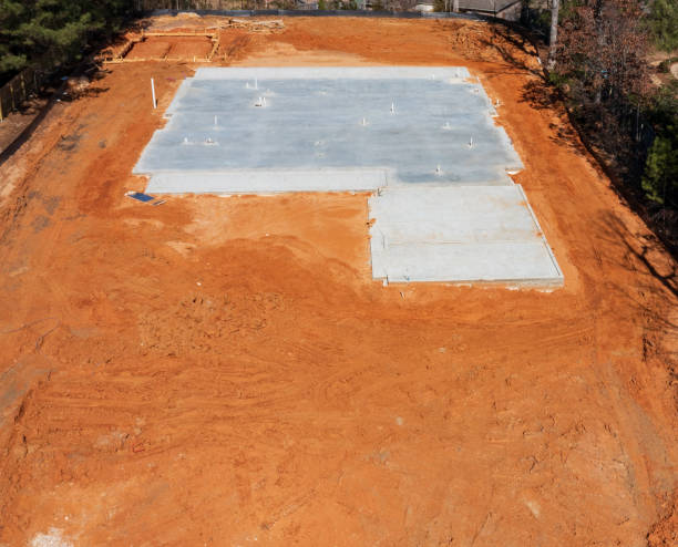 istock New home construction lot with concrete slab 1368052629
