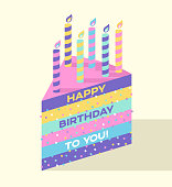 istock Happy Birthday Cake Celebration 1368055137
