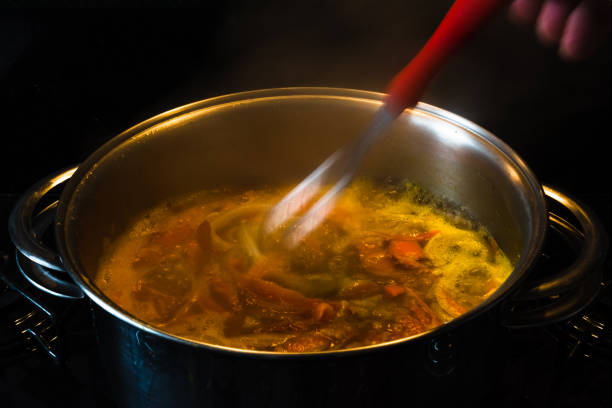 istock A pot on the stove cooking rice. 1368059783