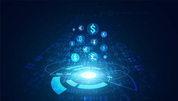 istock Abstract Digital Hologram DeFi Decentralized Finance Blockchain, cryptocurrency and bitcoin, online, internet transaction Futuristic. 1368062990