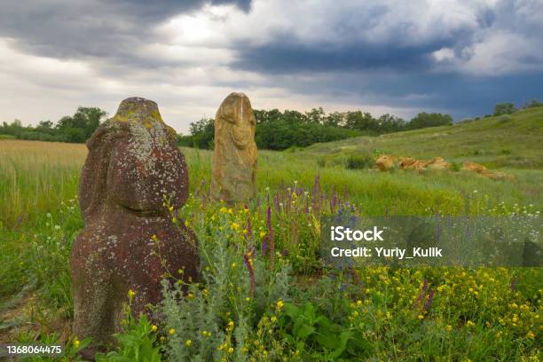 Ansient Idol In A Steppe Stock Photo - Download Image Now - Nature, Paganism, Ancient