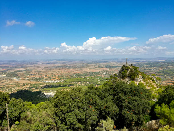 istock Mallorca - View from above over a green island 1368064717