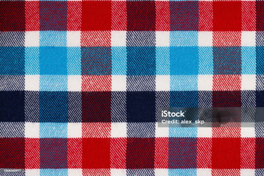 Foto de Padrão Xadrez Textura Xadrez Escocesa Textura Xadrez Branco Azul E  Vermelho e mais fotos de stock de Abstrato - iStock