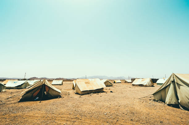 Hot UNCHR refugee camp in Yemen