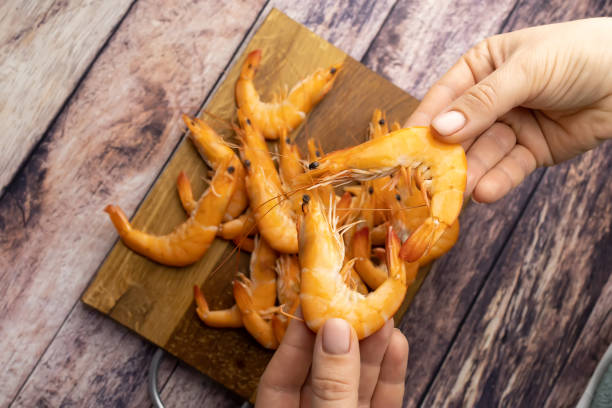 istock boiled shrimps on a wooden plate 1368070658