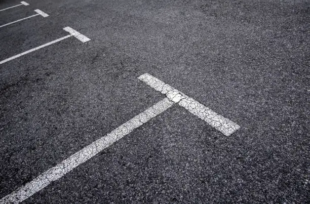 Photo of White lines in a car park