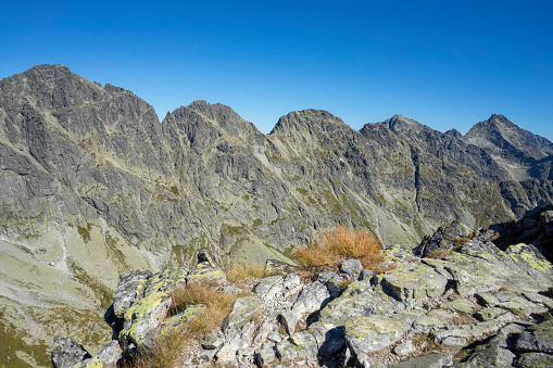Mieguszowiecki Summits in the High Tatra Mountains. A group of three peaks on the Polish-Slovak border.