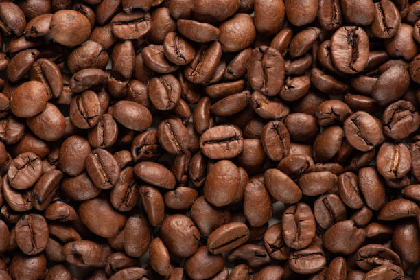 istock Coffee beans filling the screen, Top view. 1368078916