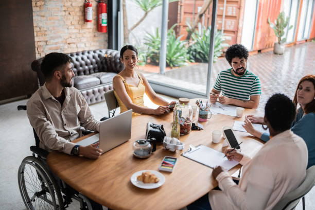 istock Business people doing a meeting 1368083735