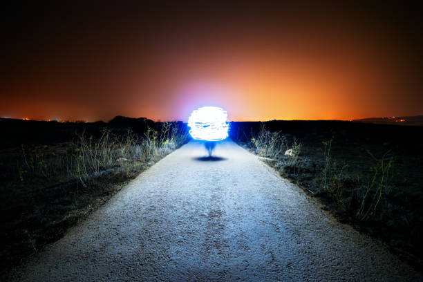 Orb like spaceship lands on a lone country road in Mellieha, Malta