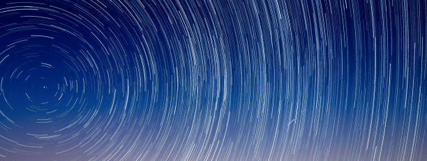 istock Meteor streak across star trails around Polaris 1368100631