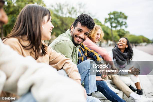 Diverse Group Of Young People Laughing And Having Fun Together Stock Photo - Download Image Now