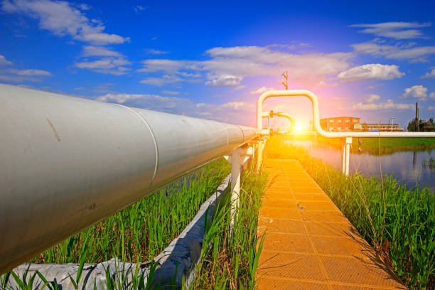istock Oil pipes and valves 1368110056