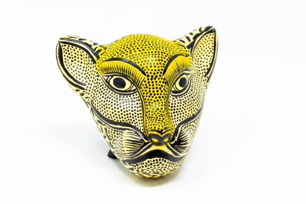 istock Ceramic painted jaguar mask traditional latin art 1368111779