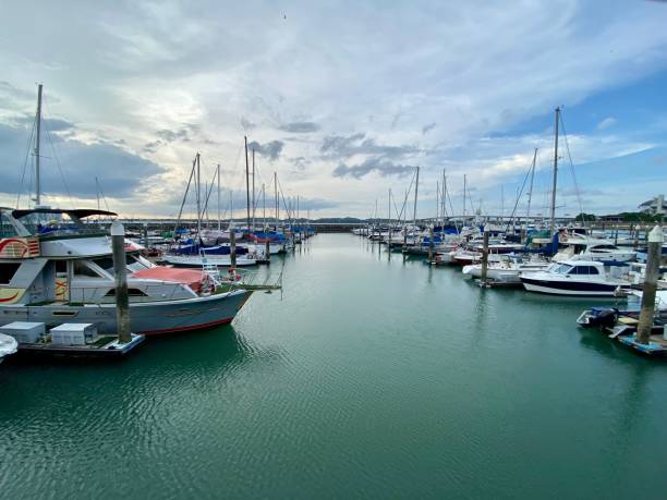 istock Singapore - February 01, 2022: Johore Straits Lighthouse 1368127613