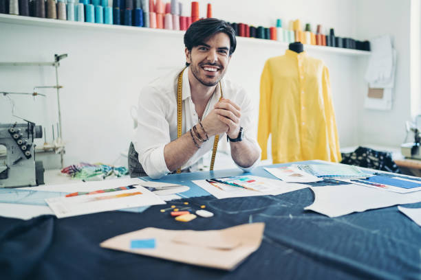 istock Portrait of a tailor in his studio 1368148572