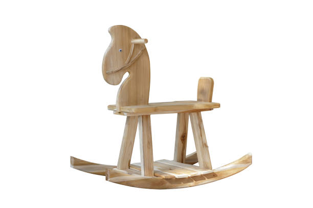 istock Wooden Rocking Horse isolate on white background. 1368151184