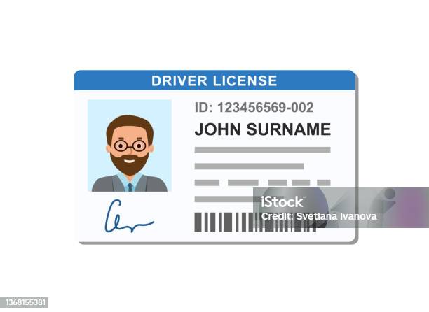 Driver Documents Sign Document Driver License For A Car Isolated On White Background Stock ...