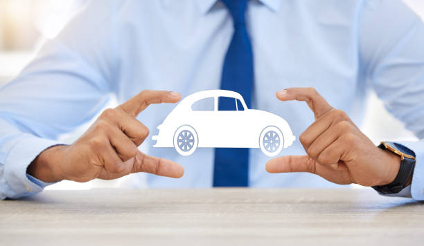 Shot of a businessman framing a car graphic Moving in a new way virtual car showroom stock pictures, royalty-free photos & images