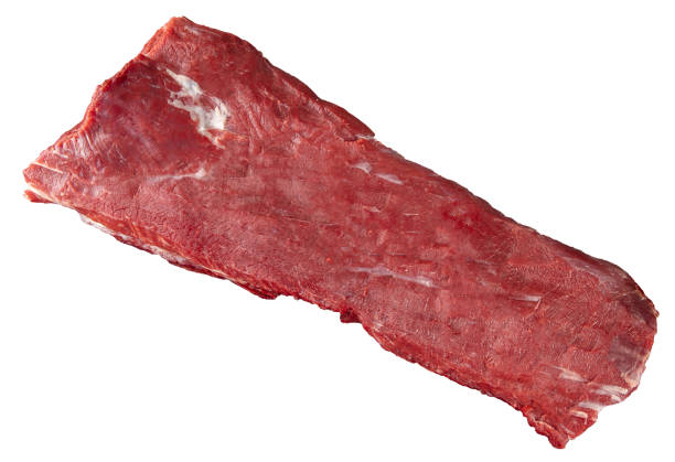 istock Isolated beef loin meat part on white background 1368162093