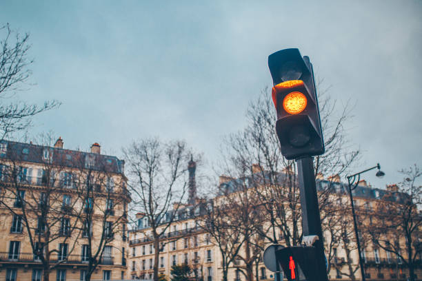 istock Broken traffic light on a city street 1368164498