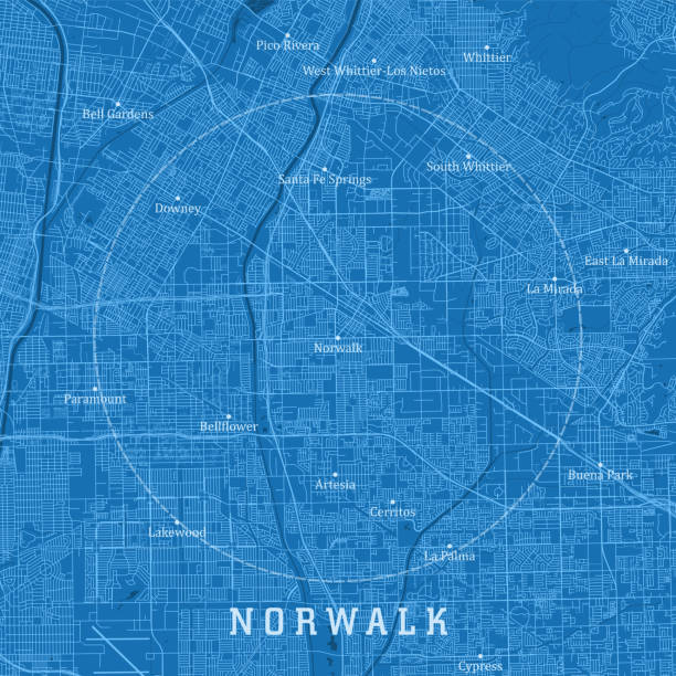 Norwalk CA City Vector Road Map Blue Text Norwalk CA City Vector Road Map Blue Text. All source data is in the public domain. U.S. Census Bureau Census Tiger. Used Layers: areawater, linearwater, roads. campanula stock illustrations
