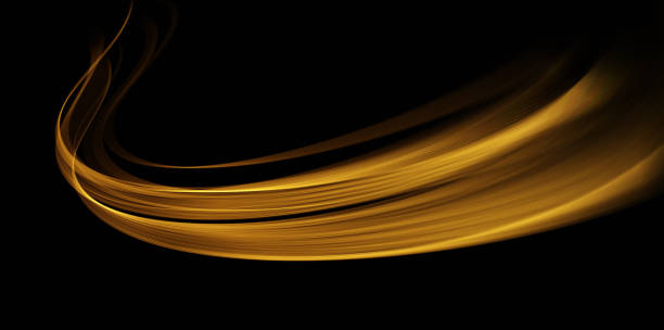 istock Gold glitters on a black background.Abstract golden color wave flow.Element for design. 1368166278