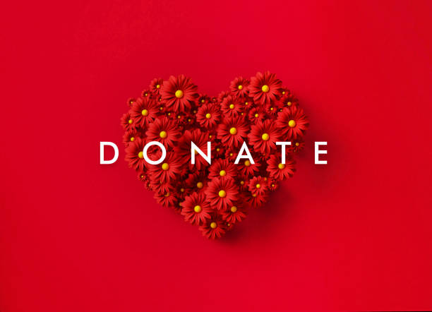 istock Donation Concept - Donate Message Over A Heart Shaped By Red Daisies Over Red Background 1368170101