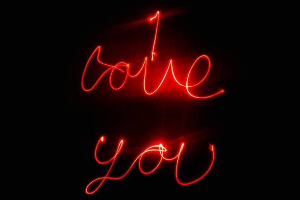 I Love You written with red lights