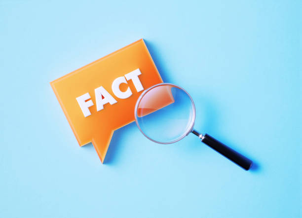 istock Magnifier And Speech Bubble With Fact Text On Aquamarine Background 1368171732