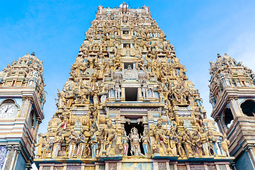 Colombo, Sri Lanka-February 5, 2020: Murugan Hindu Temple in Colombo, Sri Lanka