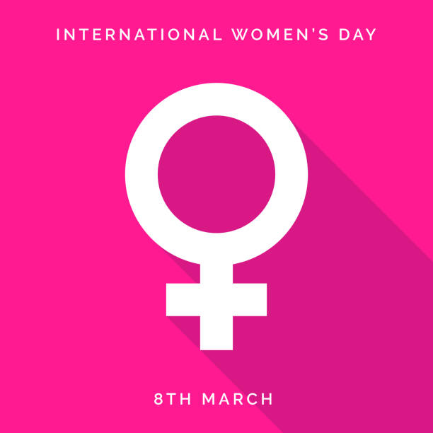illustrazioni stock, clip art, cartoni animati e icone di tendenza di bandiera quadrata per la giornata internazionale della donna - festa della donna
