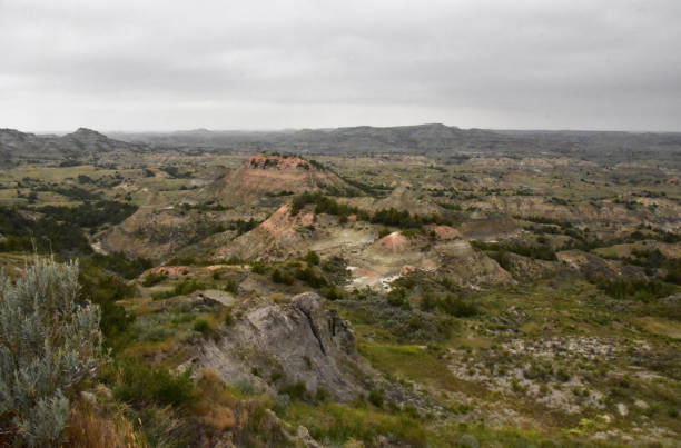 istock Stunning Painted Canyon in the Badlands with Rolling Mounds 1368177686