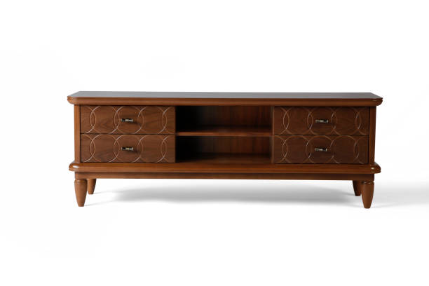 istock TV table , tv stand on white background 1368180541