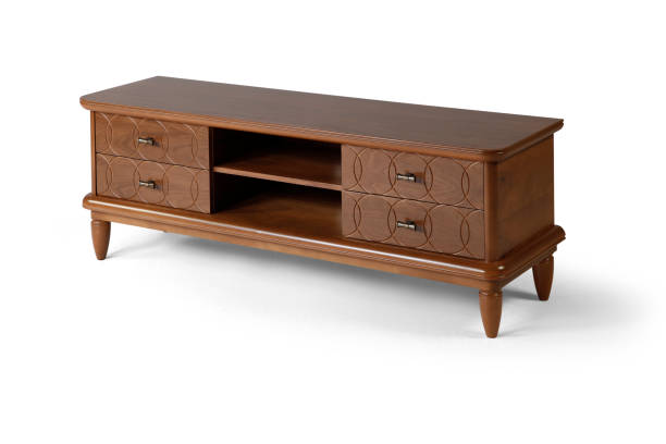 istock TV table , tv stand on white background 1368180543