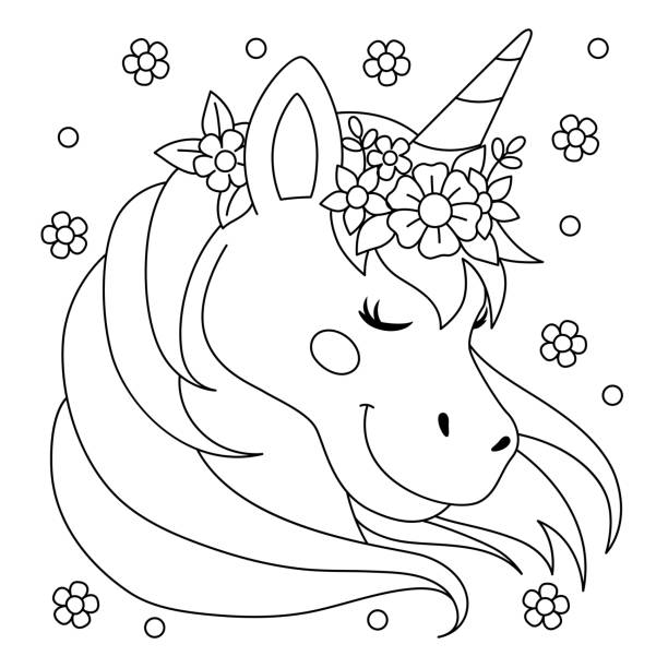 2,121 Unicorn Coloring Pages Illustrations & Clip Art - iStock