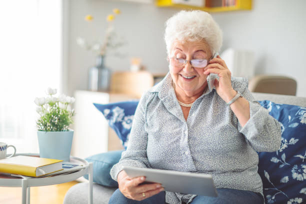 istock Senior woman at home 1368188405
