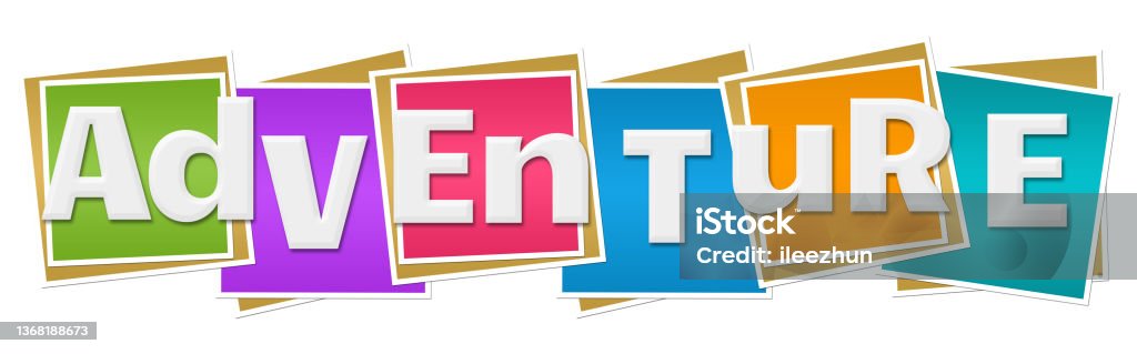 Adventure Block Letters Adventure Colorful Blocks Stock Illustration - Download Image Now ...