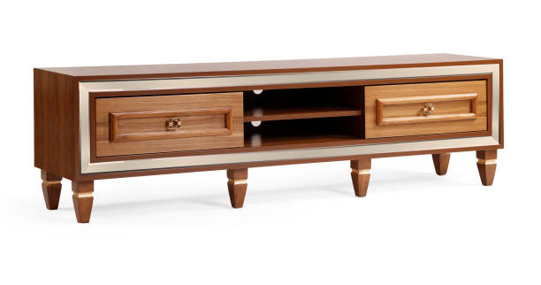 istock TV table , tv stand on white background 1368190117