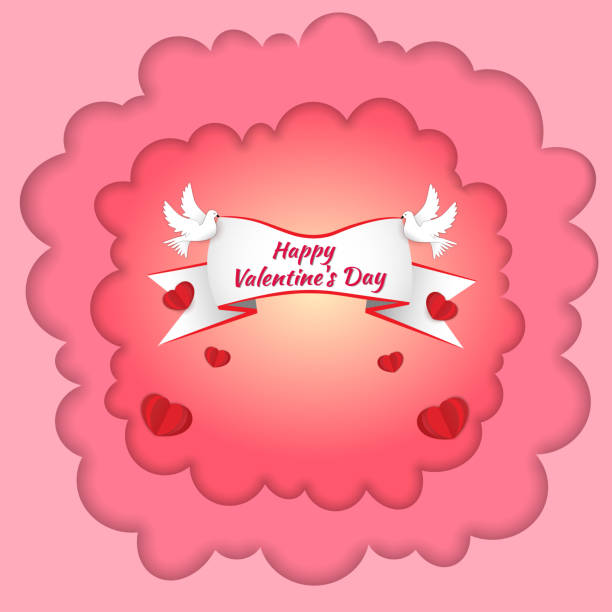 valentine's day greeting card. - cherry valentine 幅插畫檔、美工圖案、卡通及圖標