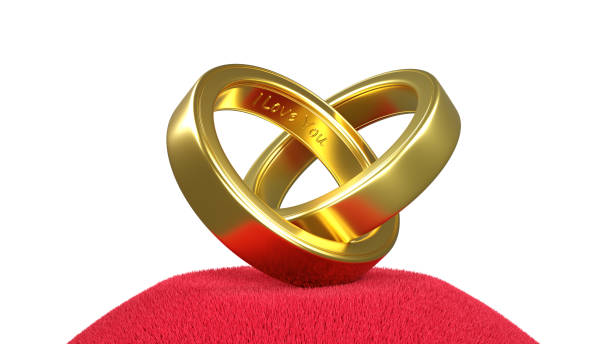 istock Intertwined heart-shaped rings isolated on a white background 8K 1368193294
