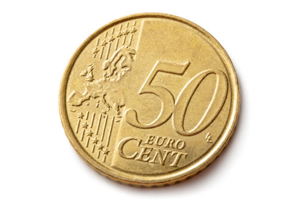 istock Money: Fifty Euro Cent Coin Isolated on White Background 1368201019