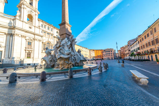 로마, 이탈리아, 파운턴 at 나보나 광장 - piazza navona 뉴스 사진 이미지
